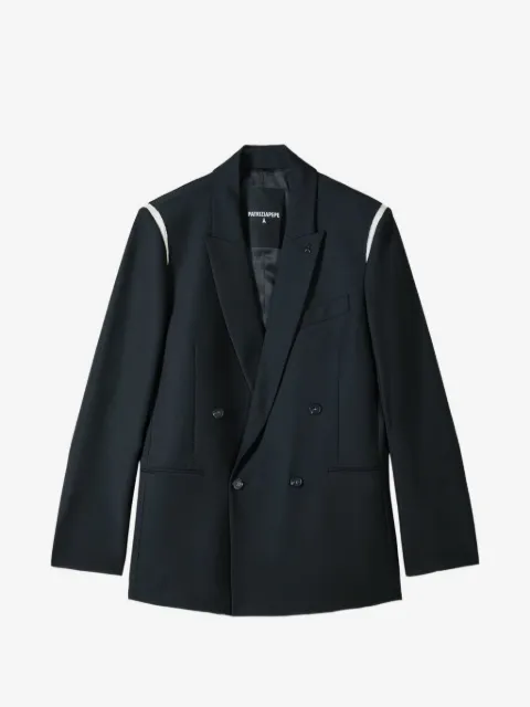 Patrizia Pepe double-breasted satin-trimmed blazer