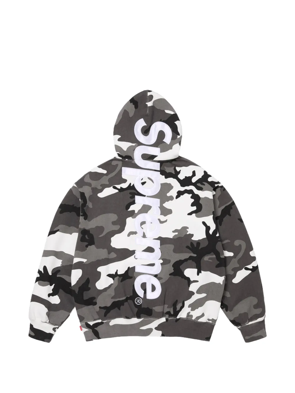 Supreme Hoodie met camouflage-patroon en logo-applicatie Grijs