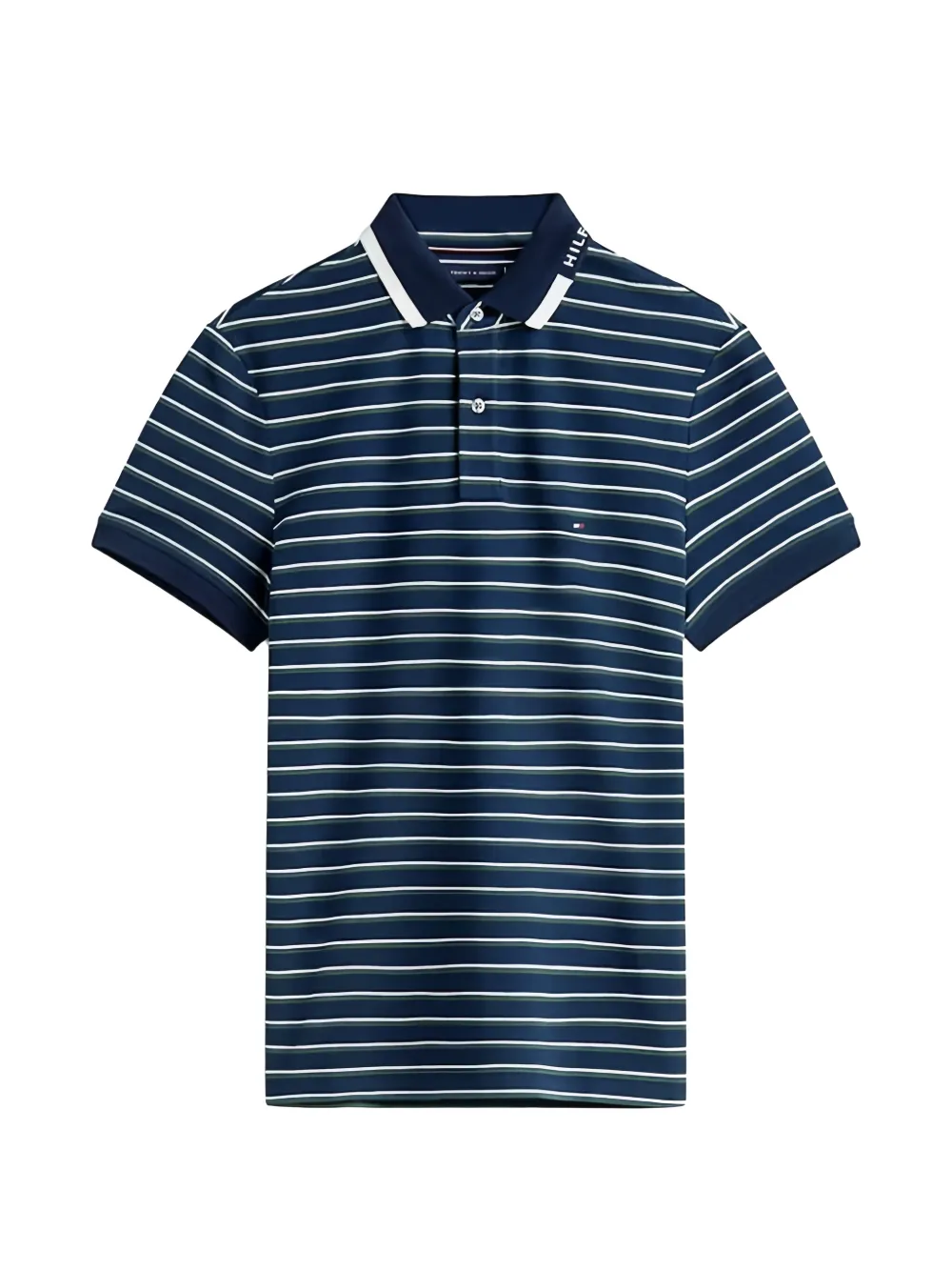 Tommy Hilfiger striped-pattern polo shirt - Blu