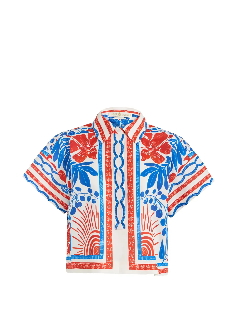 Marie Oliver Evelyn floral-print blouse - Bianco