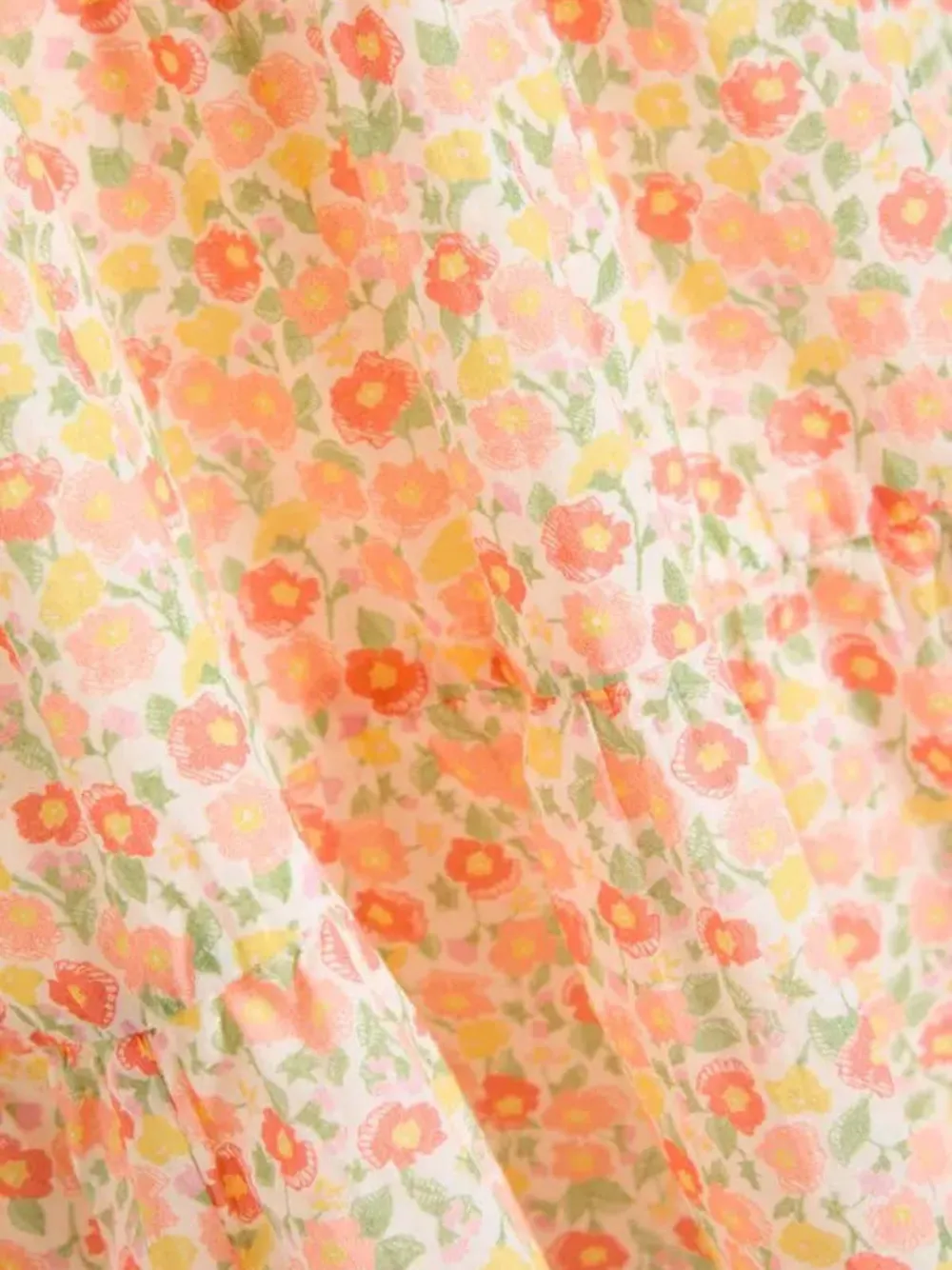 Rixo Sidney gesmockte mini-jurk met bloemenprint Beige