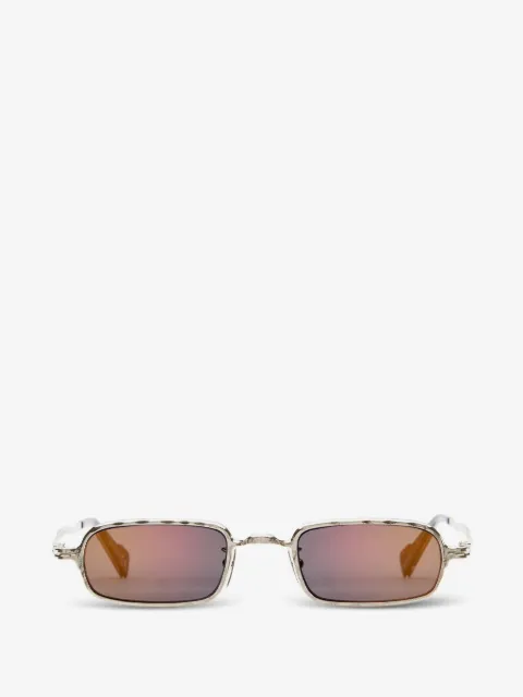Kuboraum hammered-effect rectangle-frame sunglasses
