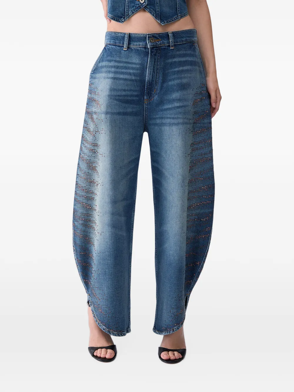 LIU JO Jeans verfraaid met stras Blauw