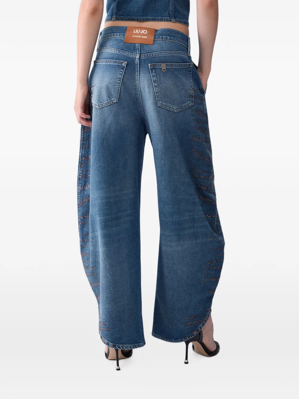 LIU JO Jeans verfraaid met stras Blauw