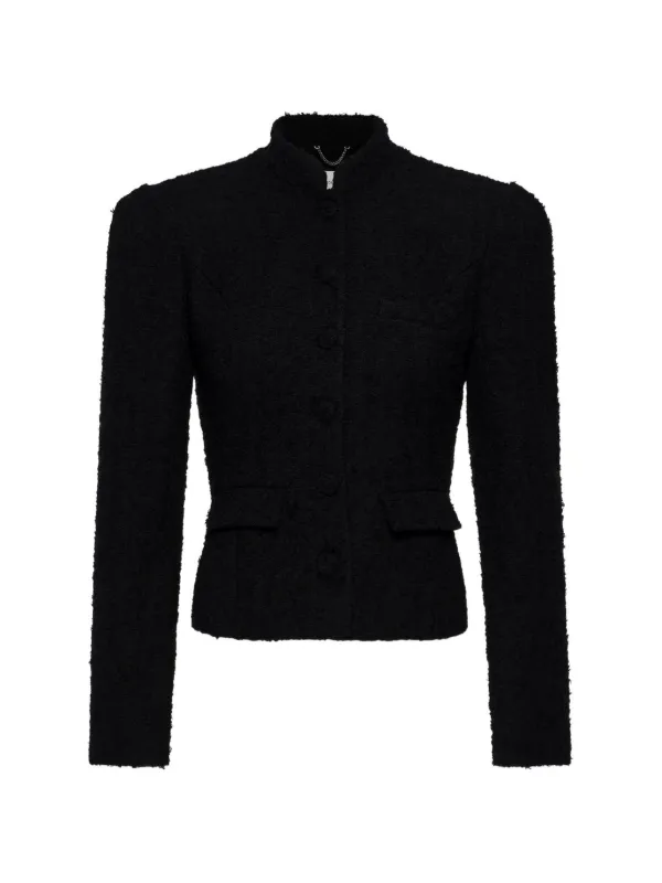 Magda Butrym Bouclé Single-breasted Blazer in Black