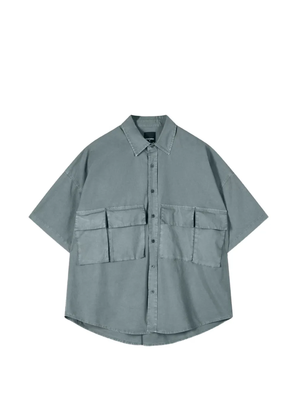 Patrizia Pepe garment-dyed oversized shirt - Blau