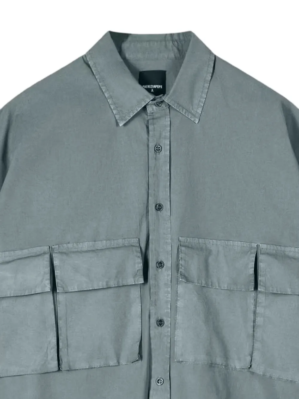 Patrizia Pepe Oversized overhemd met geverfd effect Blauw