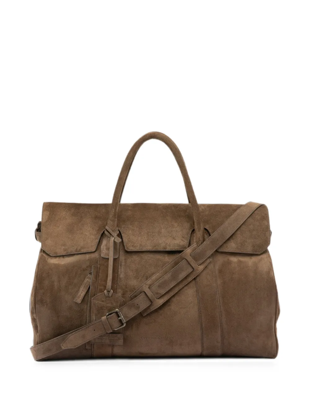 Officine Creative Bostonian 001 foldover-top holdall - Marrone