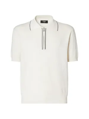 Prada open-knit Polo Shirt | White | FARFETCH GE