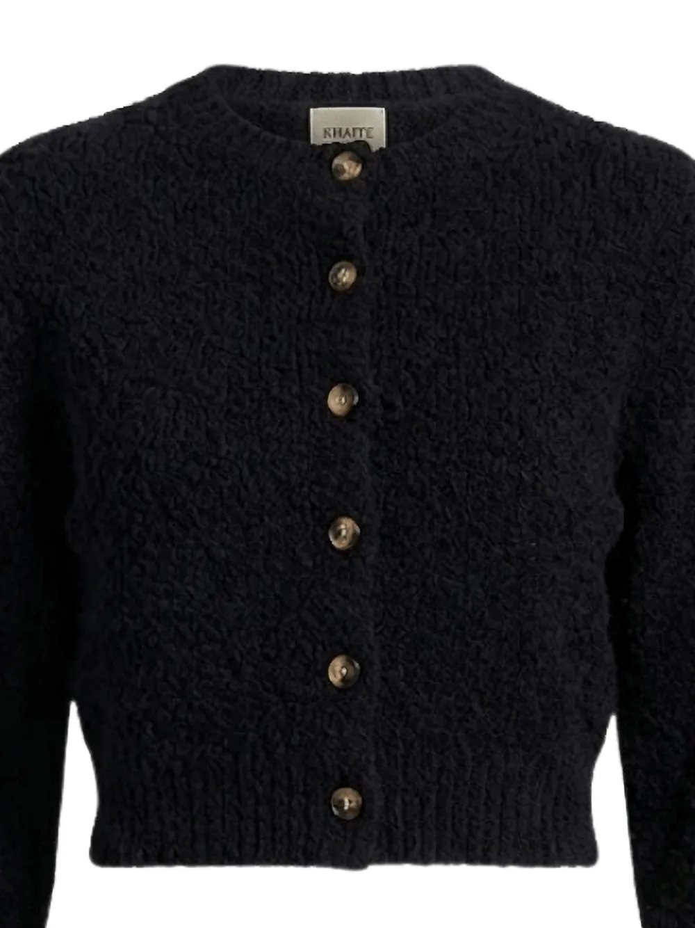 KHAITE Paloma vest met textuur Zwart