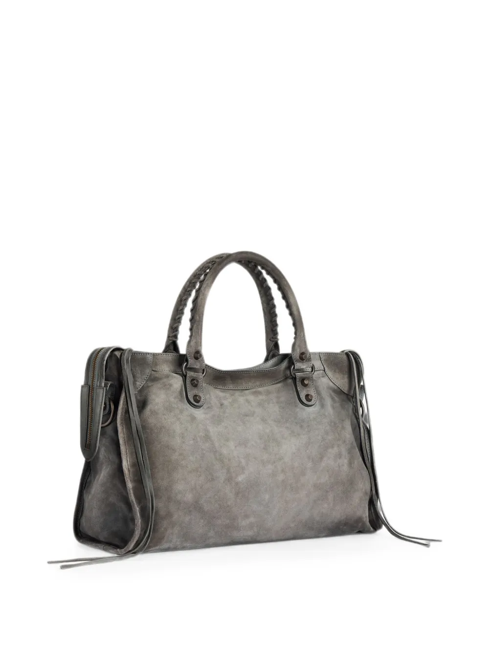 Balenciaga Medium Le City gewaxte suède shopper Grijs