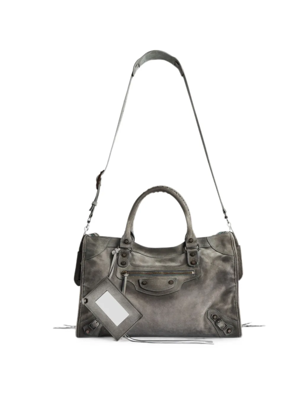 Balenciaga Medium Le City gewaxte suède shopper Grijs