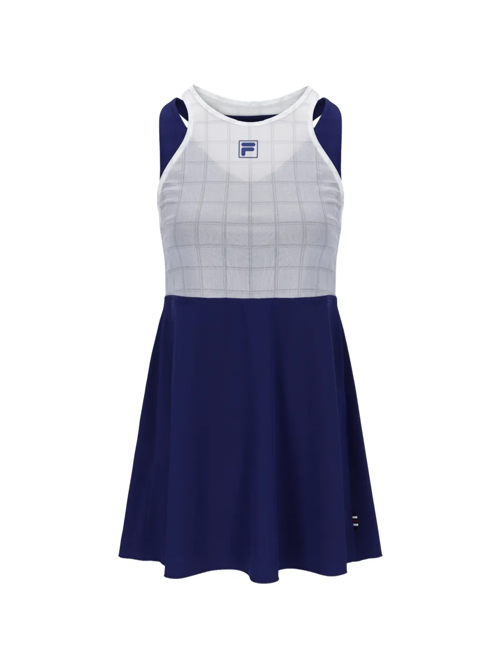 Fila mini mesh-panel racerback dress - Blu
