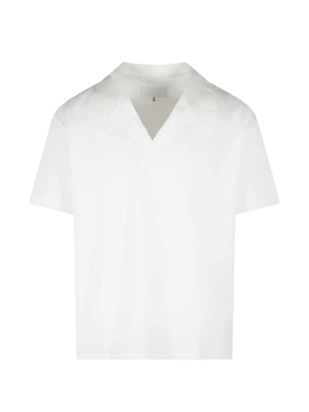 Maison Margiela spread-collar V-neck T-shirt | White | FARFETCH SG