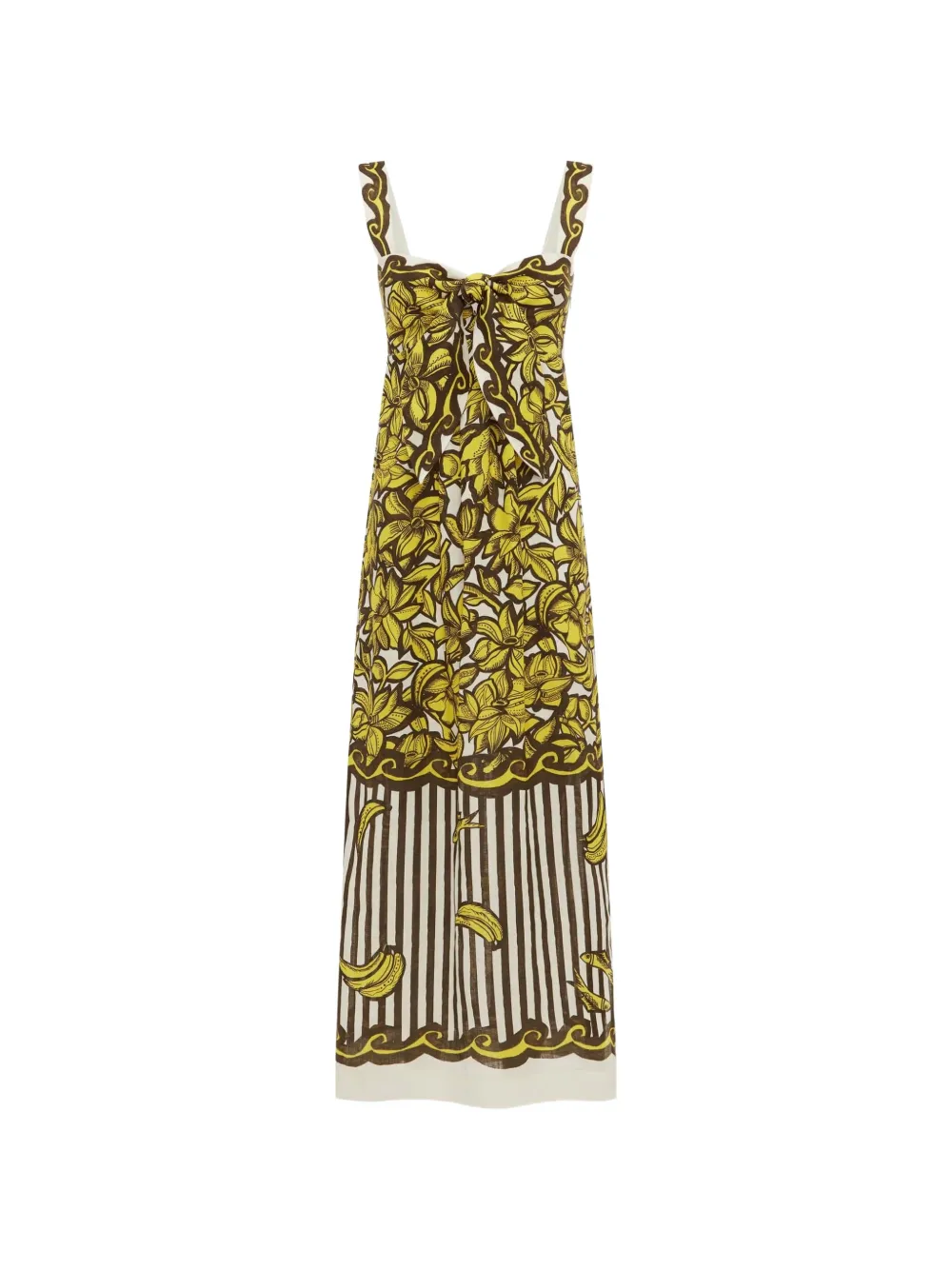 ALEMAIS Mona tie-front midi dress - Bianco