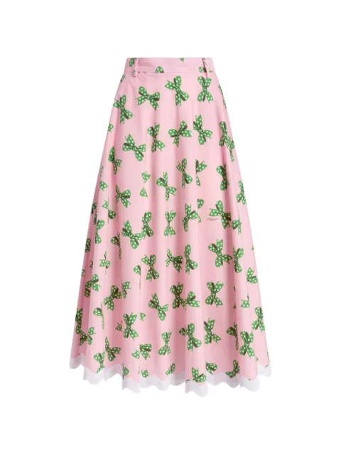 Moschino falda midi con moños estampados