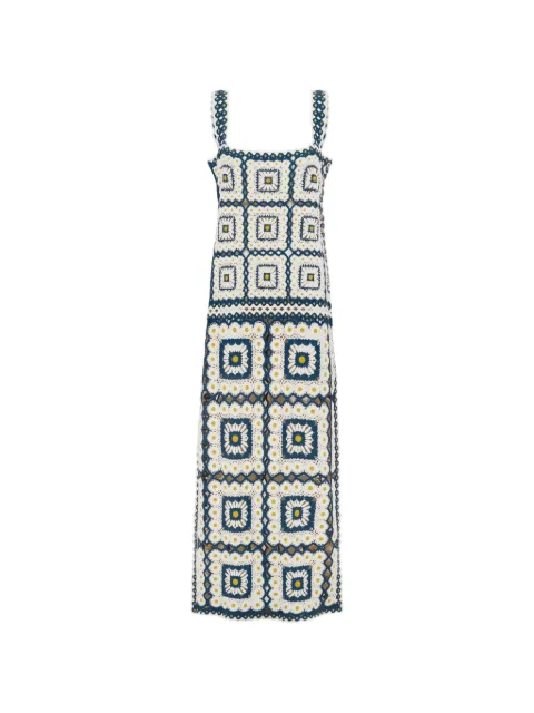 ALEMAIS patchwork-crochet maxi dress