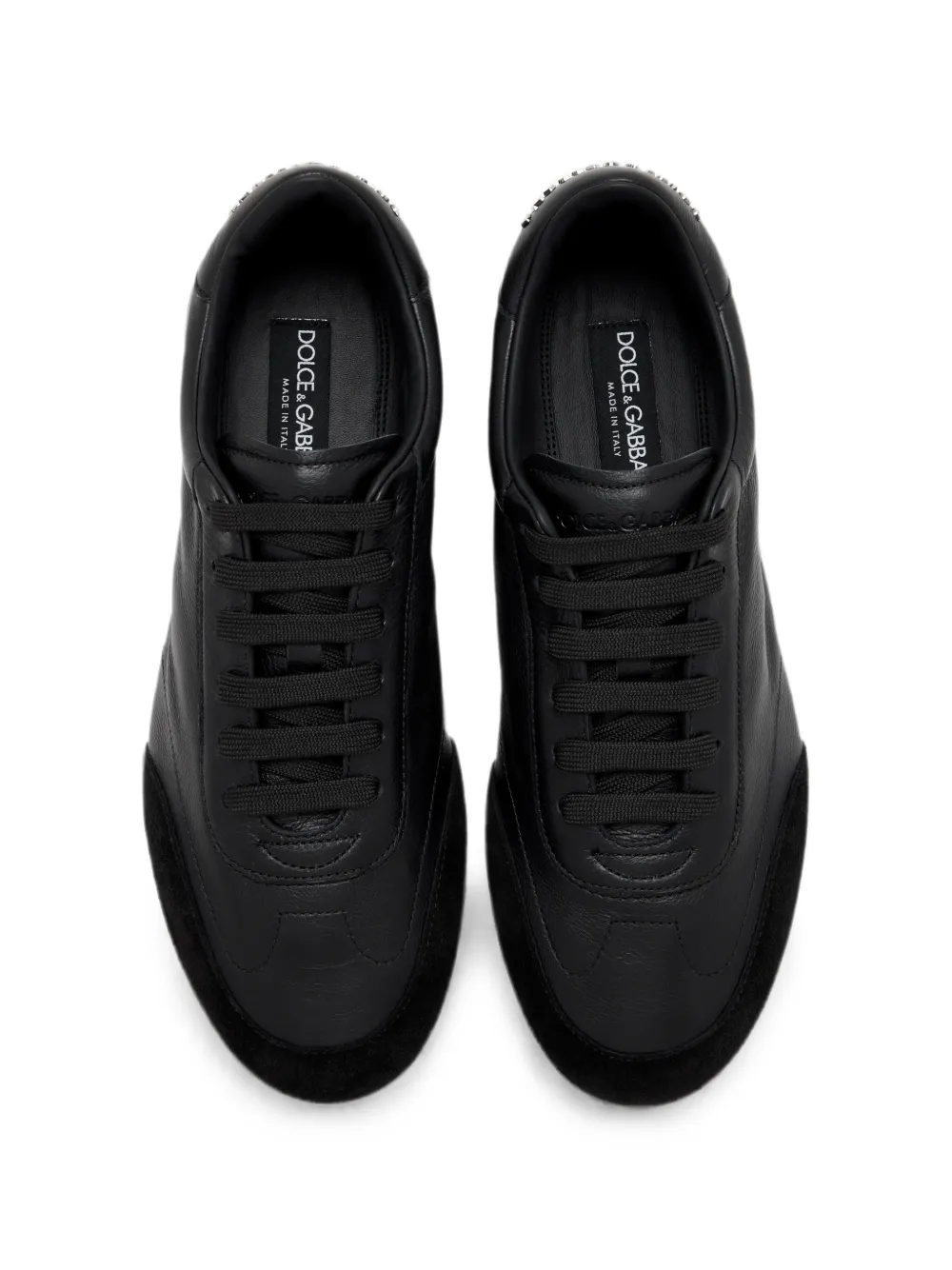 Dolce & Gabbana panelled leather sneakers Zwart