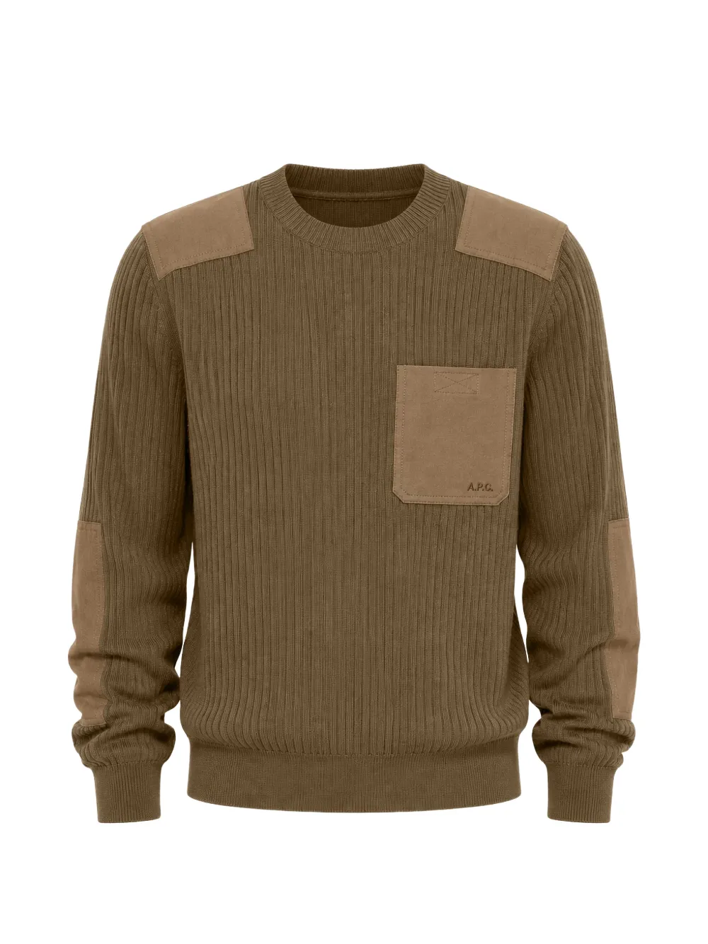 A.P.C. Mallarme ribbed-knit sweater - Marrone