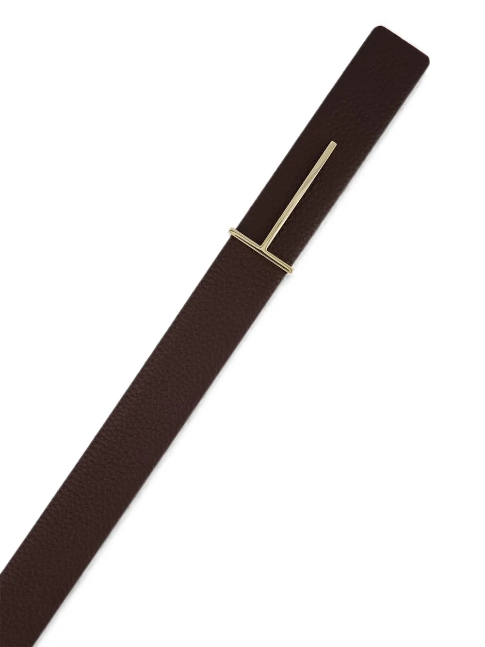 TOM FORD Omkeerbare riem met T-vormig plakkaat Bruin