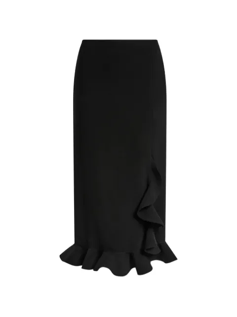 Moschino asymmetric ruffle-trim skirt