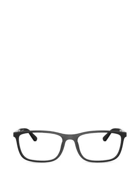 Emporio Armani matte-finish rectangle-frame glasses