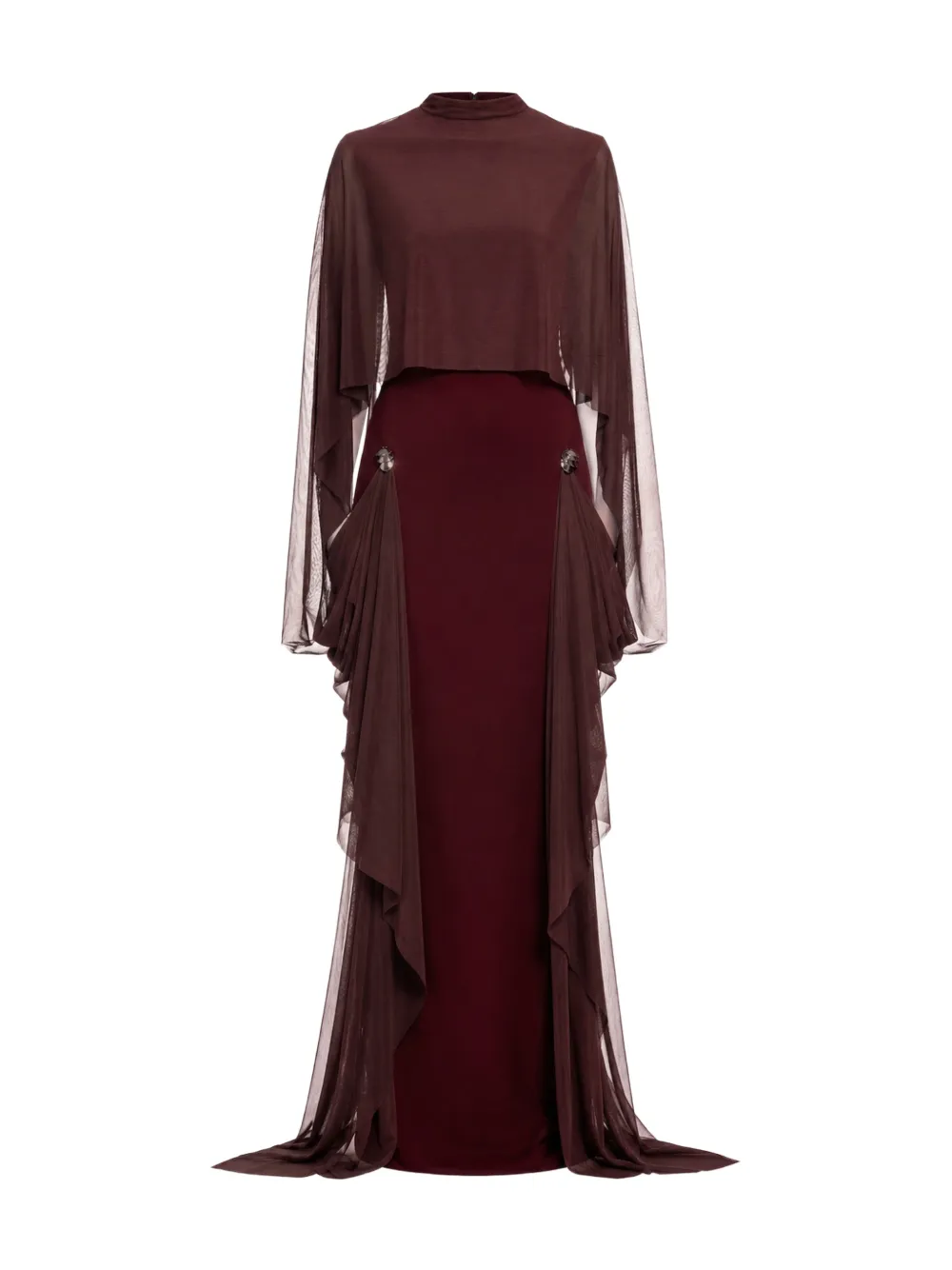 CHATS BY C.DAM Helix draped maxi dress - Rosso