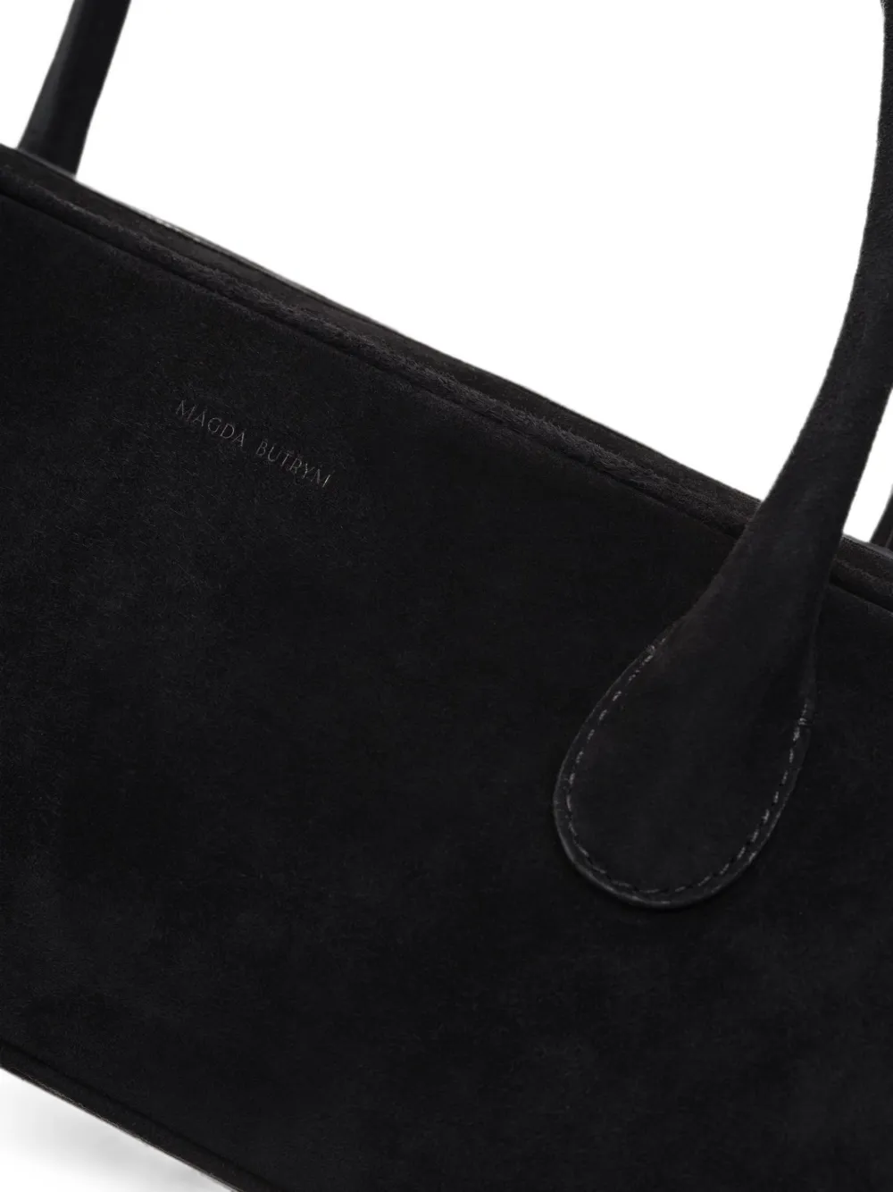 Magda Butrym Brigitte Trapeze shopper met bloemendetail Zwart