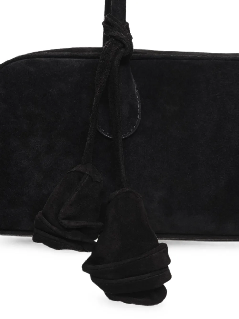 Magda Butrym Brigitte Trapeze shopper met bloemendetail Zwart