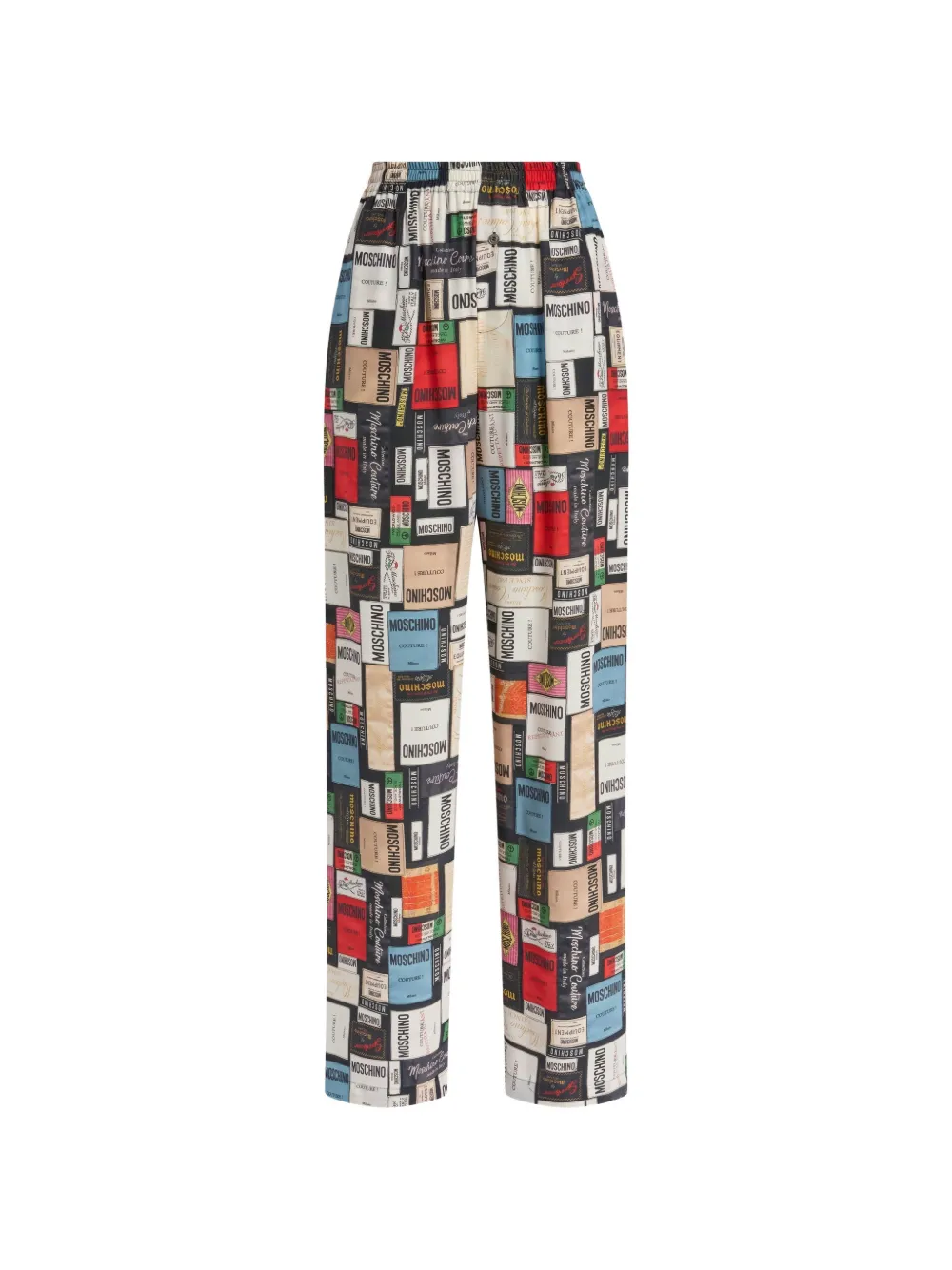 Moschino printed trousers - Schwarz
