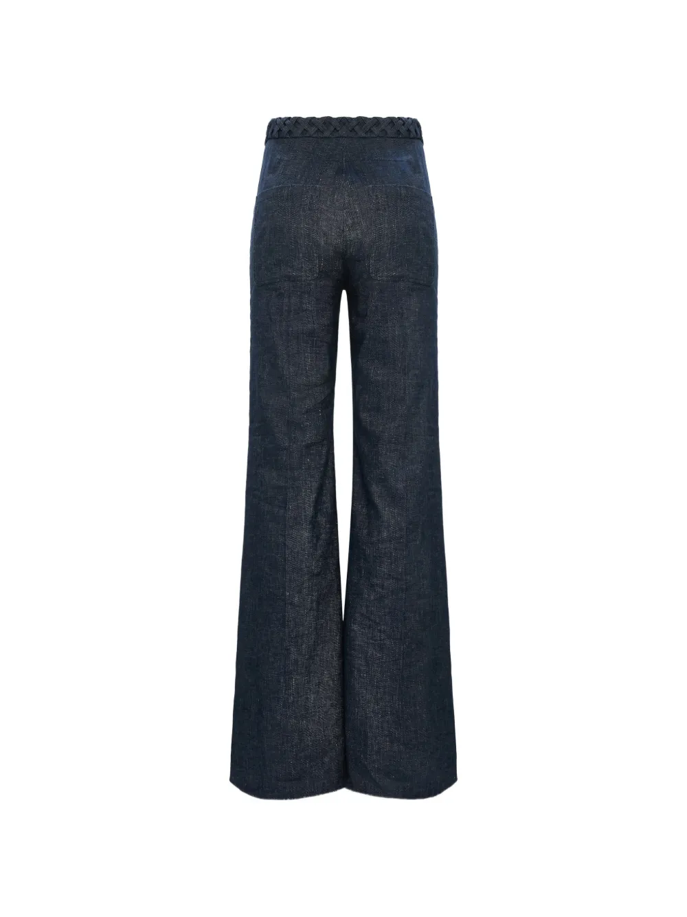 Dorothee Schumacher Jeans met brede pijpen en gevlochten tailleband Blauw