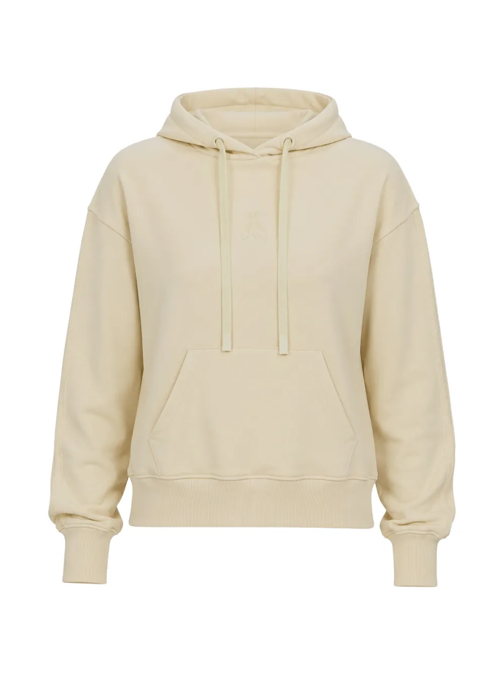 Patrizia Pepe logo-embroidered drawstring hoodie - Neutrals
