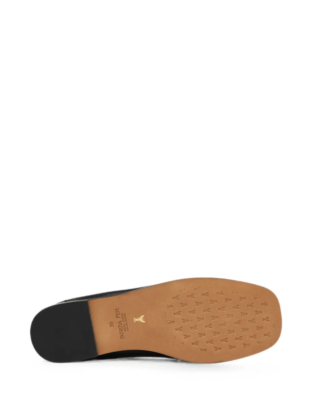 Patrizia Pepe square-toe loafers Zwart