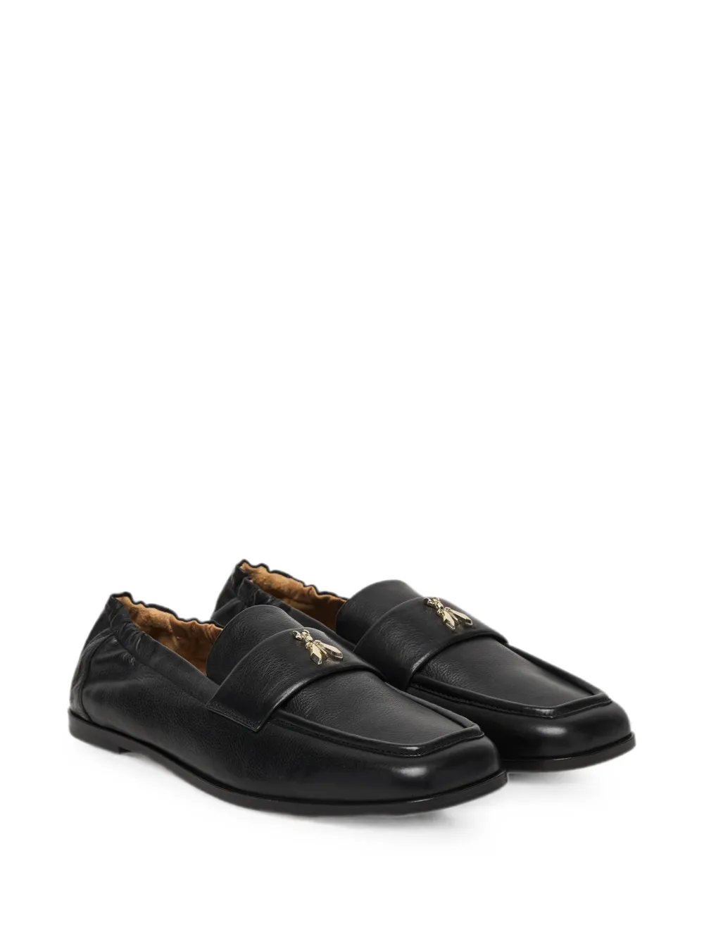 Patrizia Pepe square-toe loafers Zwart