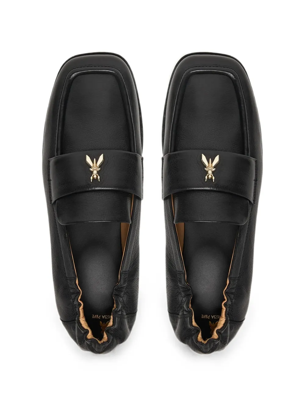 Patrizia Pepe square-toe loafers Zwart