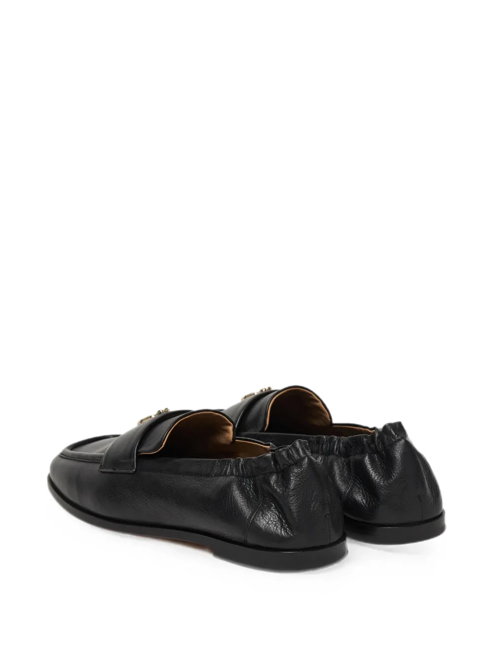 Patrizia Pepe square-toe loafers Zwart