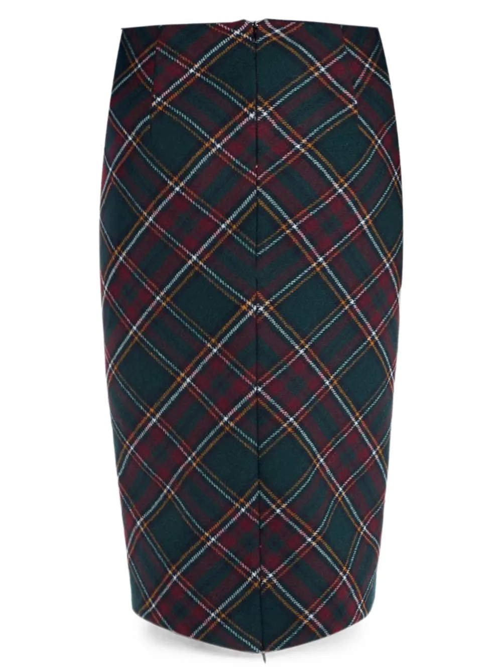 Nº21 Kokerrok met tartan ruit Groen