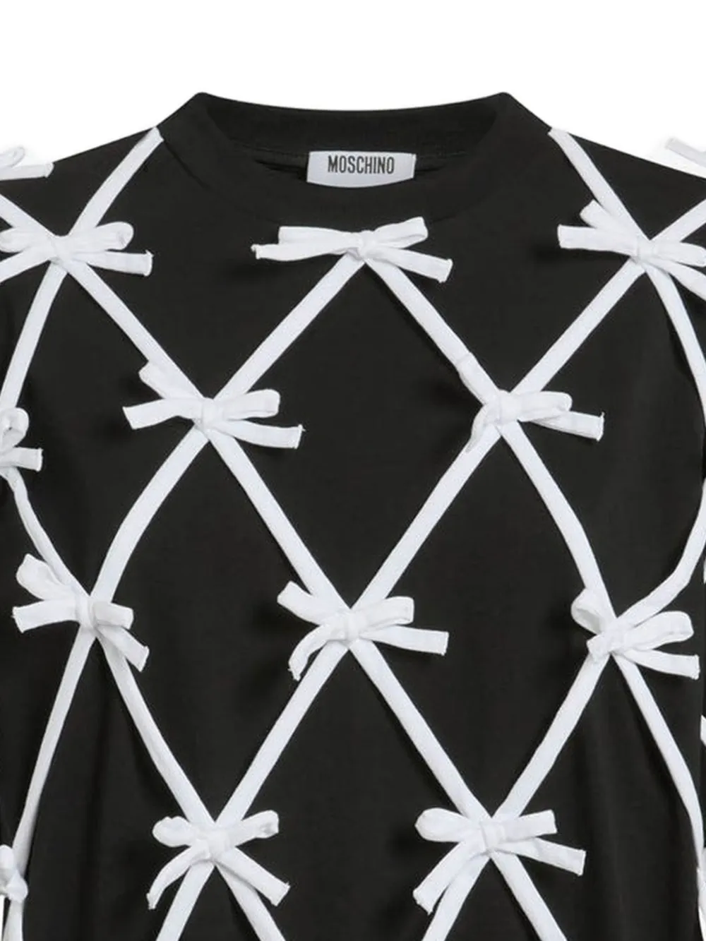 Moschino T-shirt verfraaid met strik Zwart