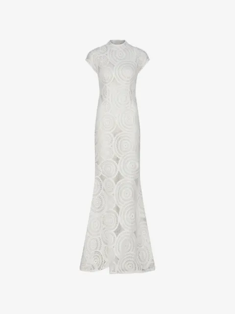 Atoir Sapphira crochet-knit geometric-pattern maxi dress