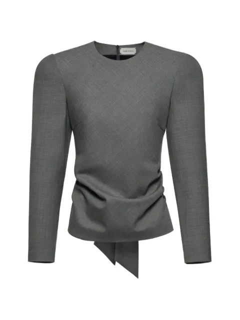 Magda Butrym draped back-tie blouse