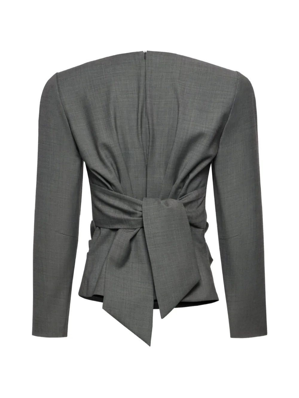Magda Butrym Gedrapeerde blouse met gestrikte achterkant Grijs