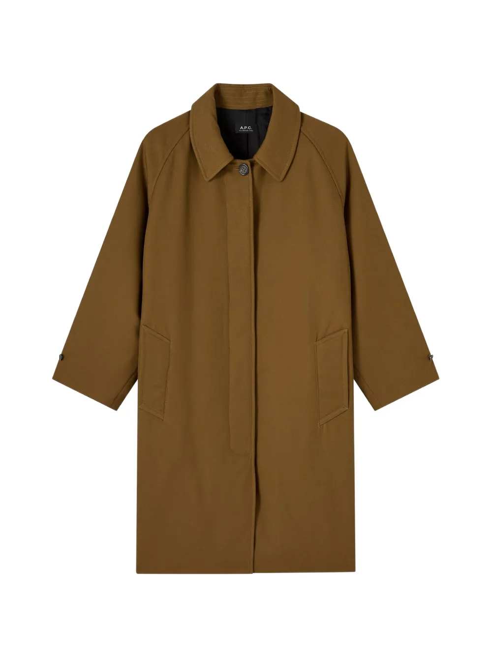 A.P.C. spread-collar raglan-sleeve coat - Marrone