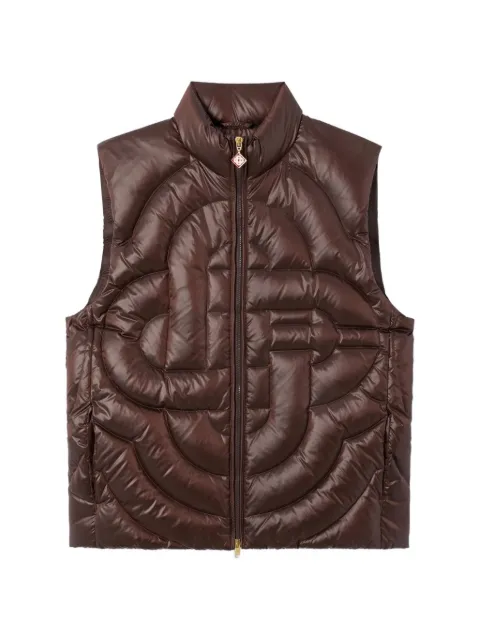 Casablanca logo-quilted puffer gilet