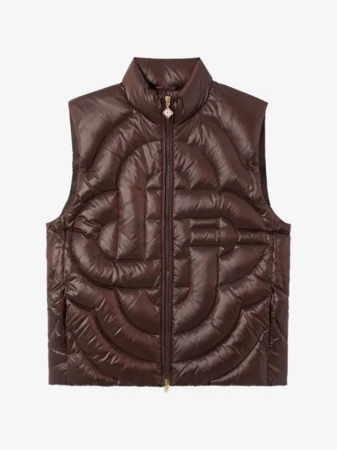 Casablanca logo-quilted puffer gilet