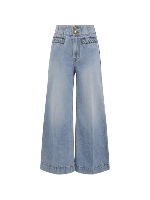 ZIMMERMANN Indra braided-trim wide-leg jeans