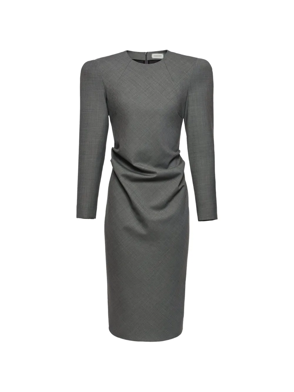 Magda Butrym midi bow-detail ruched dress - Grau