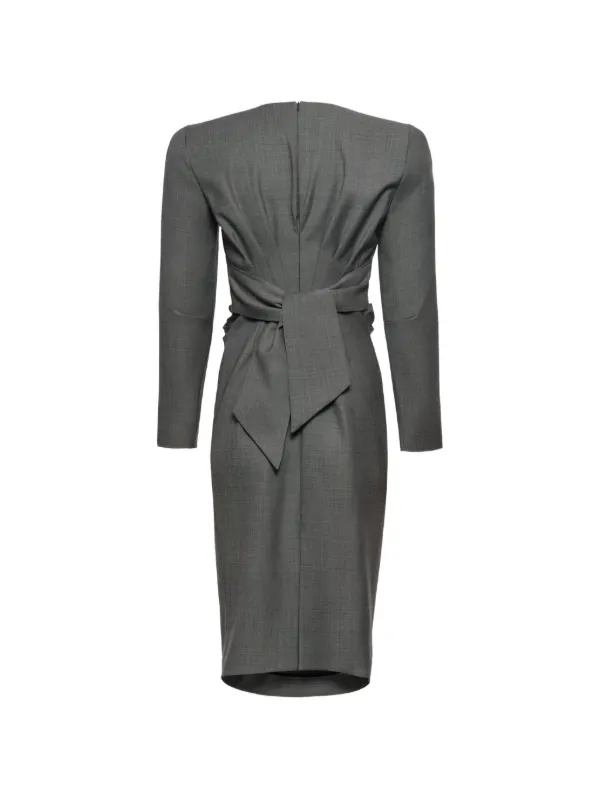 magda butrym grey dress Midi bow-detail Ruched | Slightly flared at the