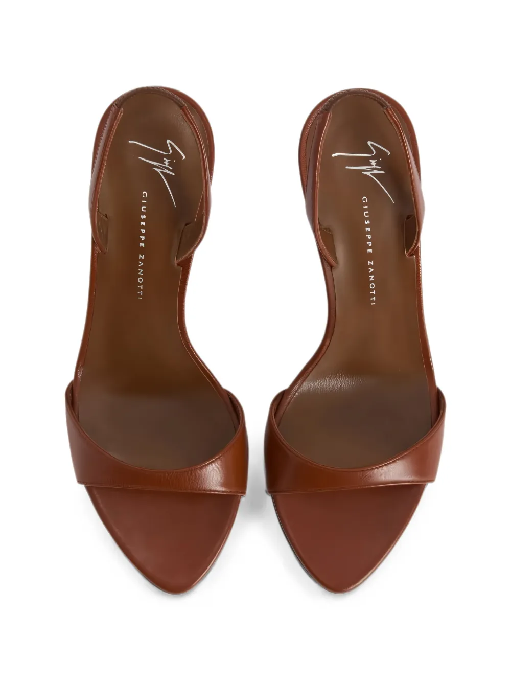 Giuseppe Zanotti Lilibeth laminated leather sandals Bruin