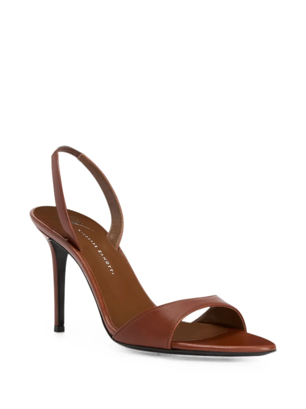 Giuseppe Zanotti Lilibeth laminated leather sandals Bruin