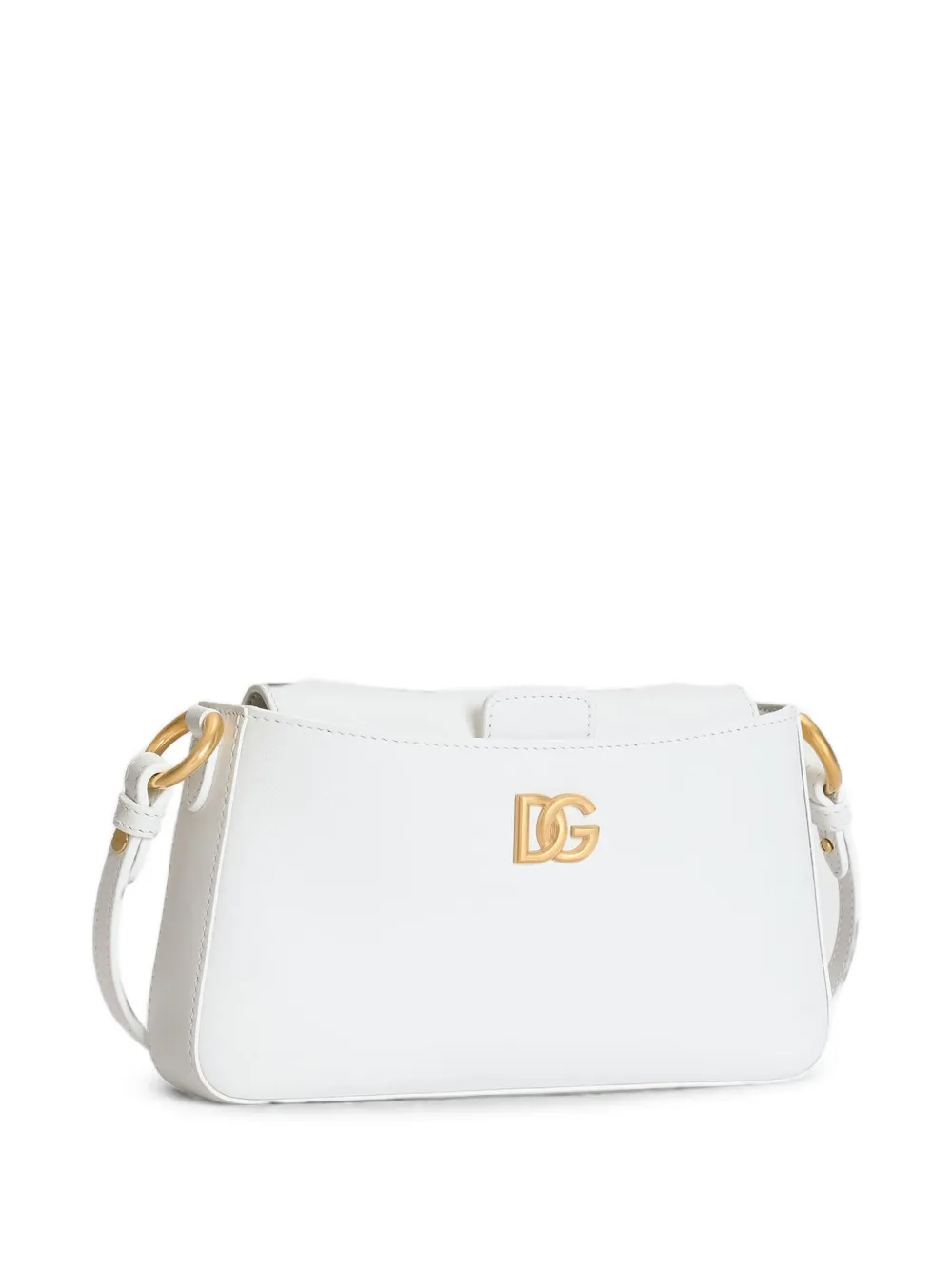 Dolce & Gabbana logo-plaque Shoulder Bag | White | FARFETCH